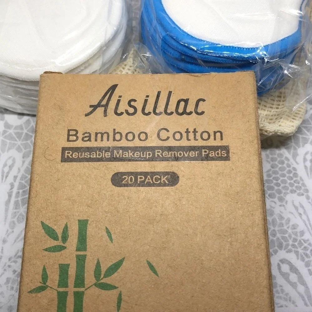 Reusable 20 Cotton Rounds,  Makeup Remover Pads  Bamboo Cotton Pads  NEW